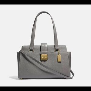 NWT-Coach Avary Carry-all in grey with gold-tone hardware